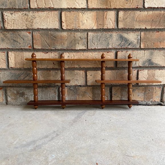 Vintage Other - Vintage Wooden Wall Hanging Display Shelf